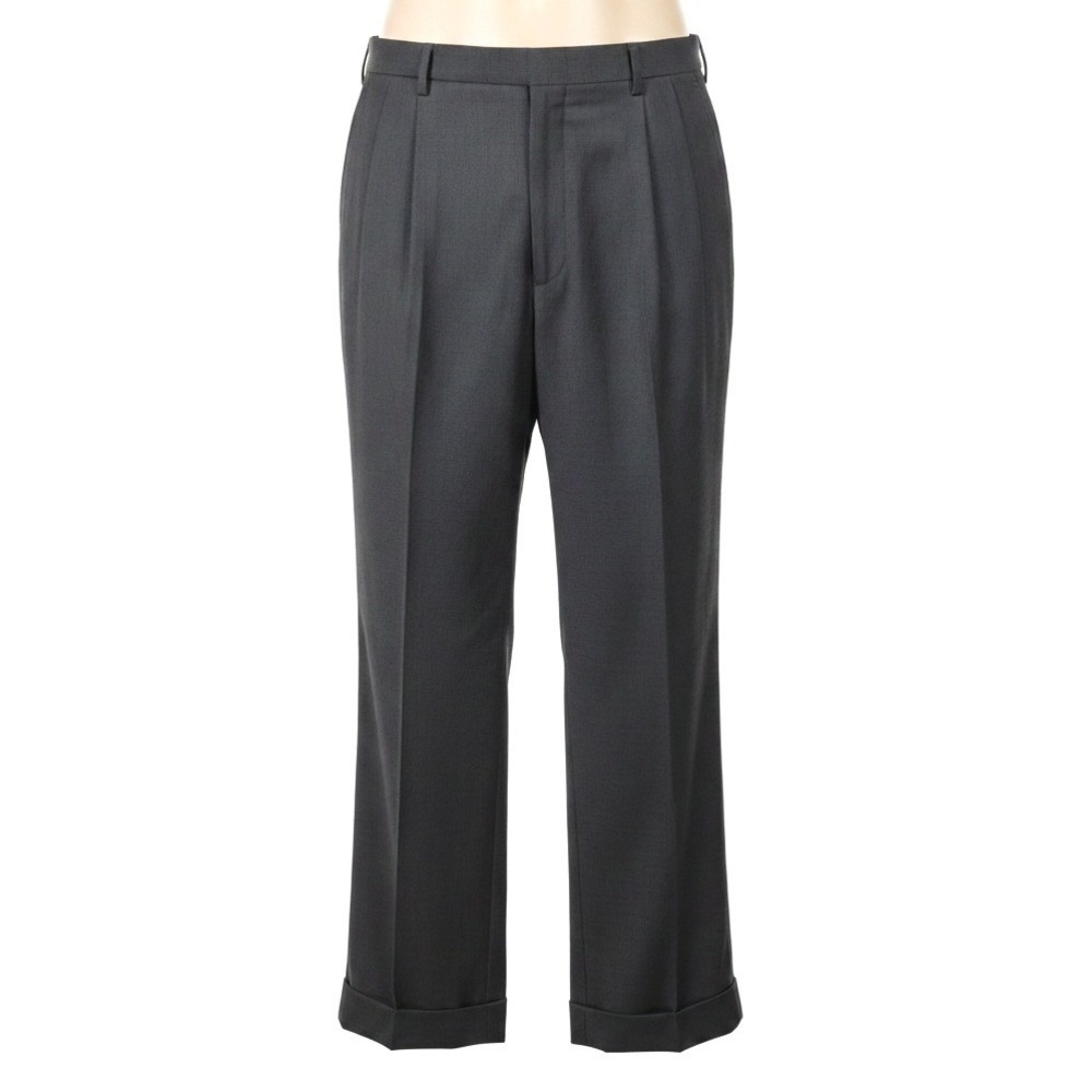 Lanificio Comero Wool Pleated Dress Pants Premiere 36R Charcoal Gray Cuffed